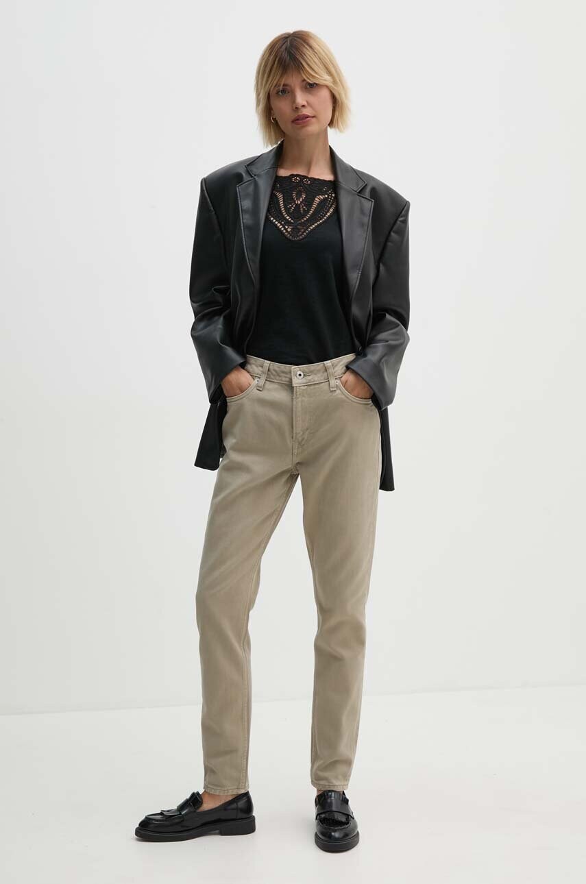 Бавовняна футболка Lauren Ralph Lauren жіноча колір чорний 200940443