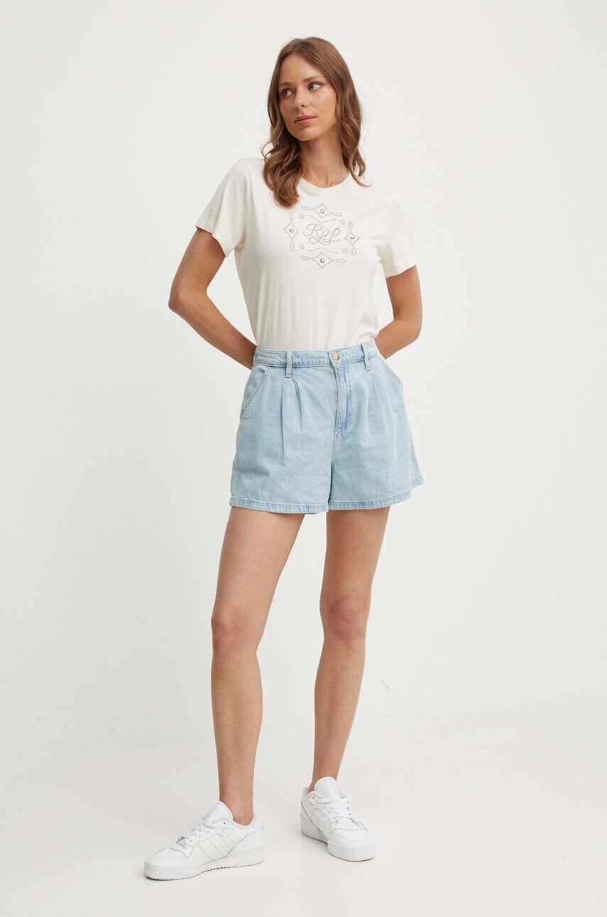 Футболка Lauren Ralph Lauren жіноча колір бежевий 200940495