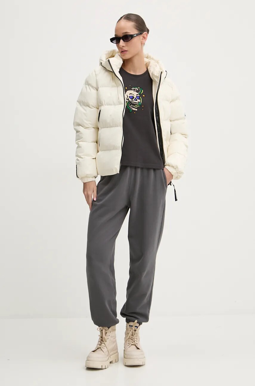 Бавовняна футболка Superdry жіноча колір сірий W1011573A-AWF