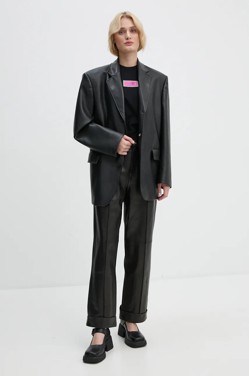 Бавовняна футболка MM6 Maison Margiela жіноча колір чорний S62GD0189.S23588