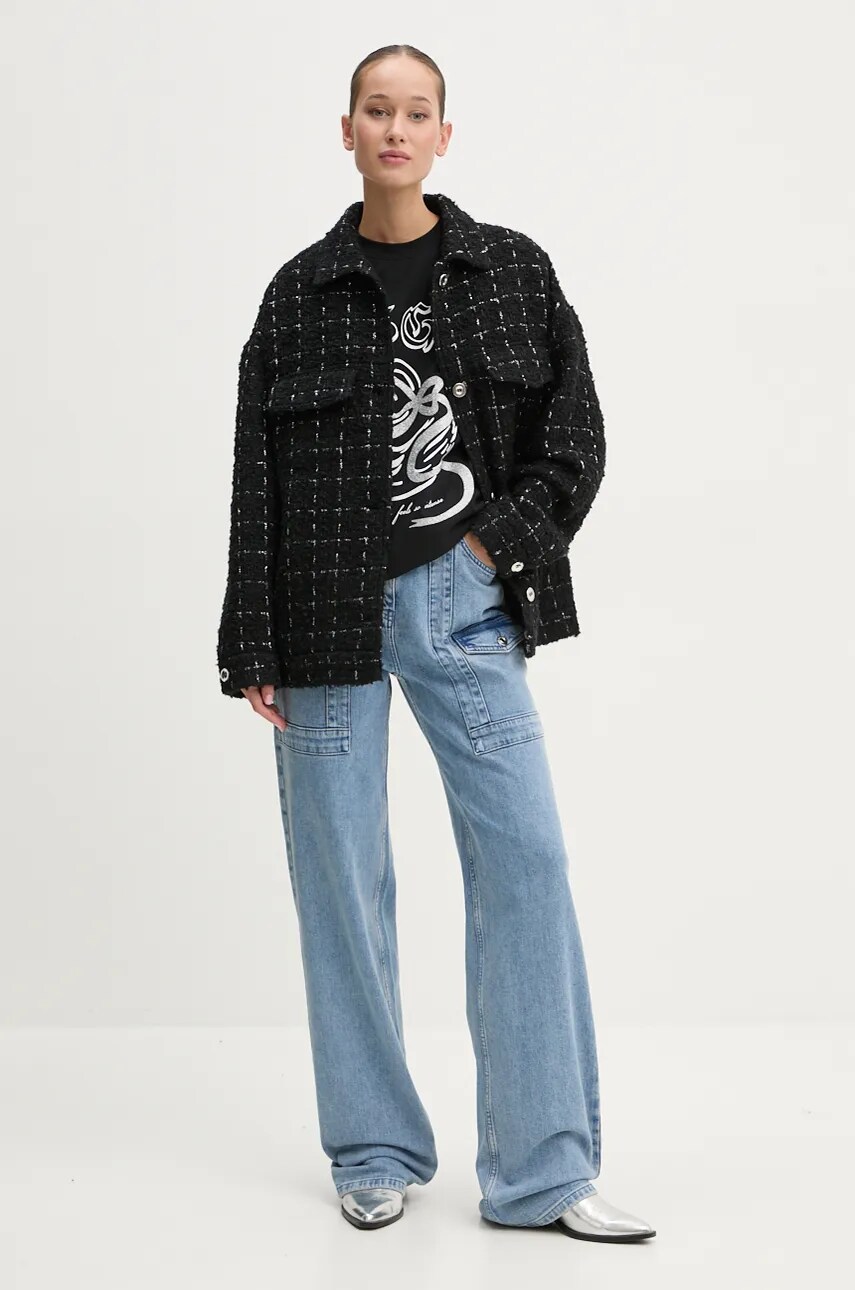 Бавовняна футболка MSGM жіноча колір чорний 3742MDM109.247798