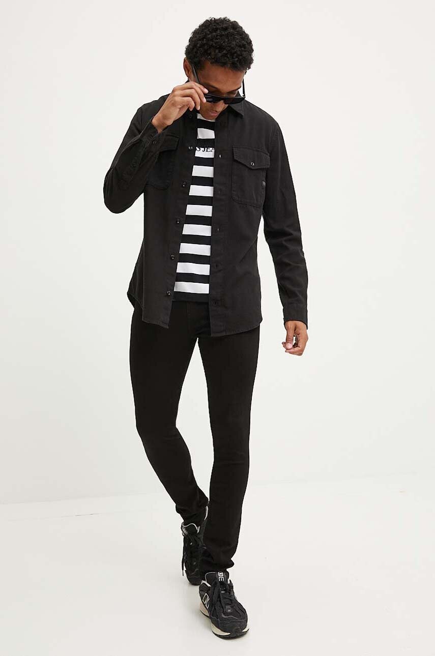 Бавовняна футболка Guess Jeans чоловіча колір чорний візерунок M4YI84 K9XF1
