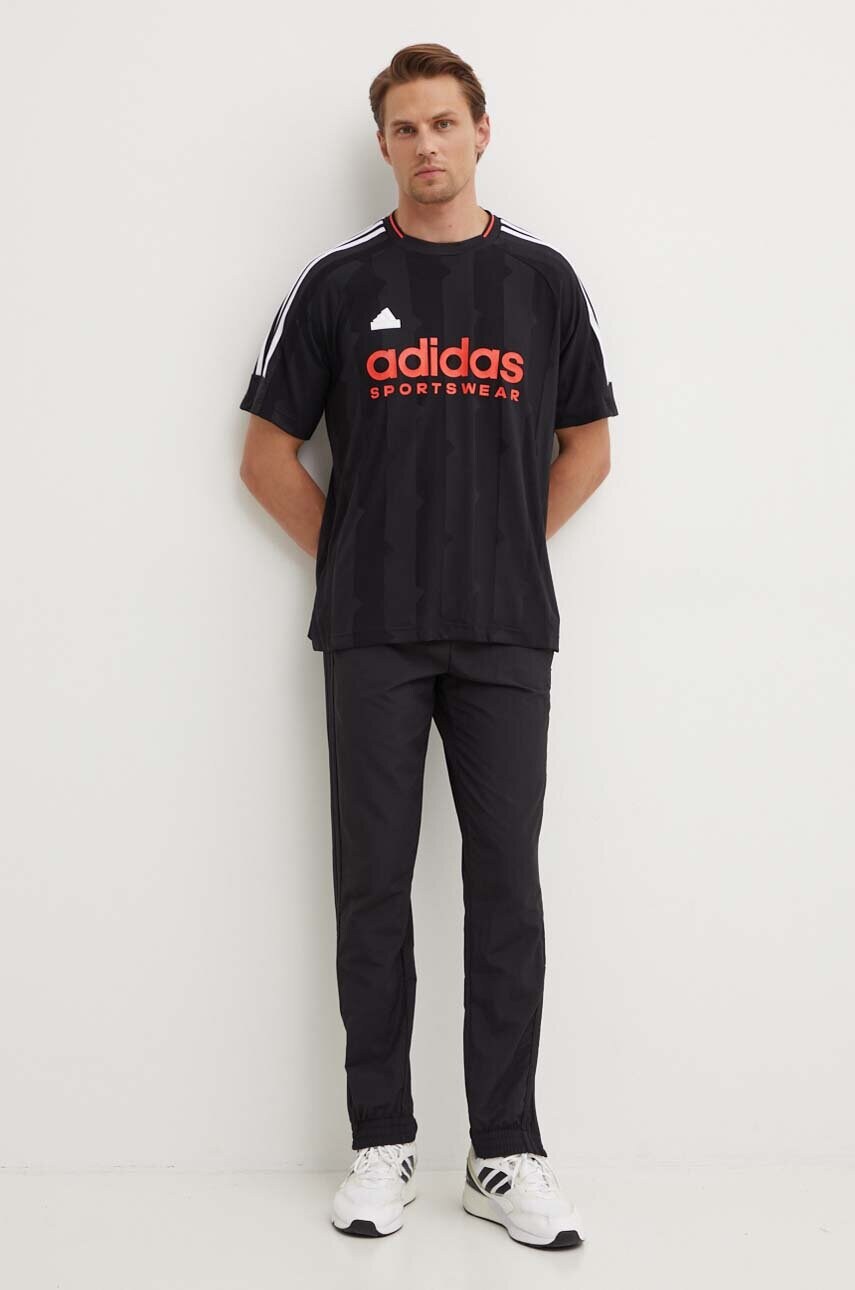 Футболка adidas Tiro чоловіча колір чорний з принтом IW3586