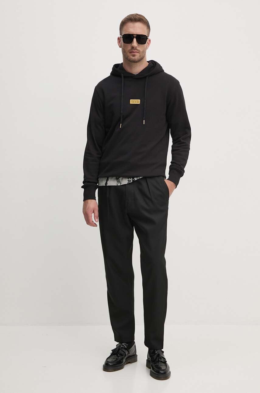 Бавовняна футболка Versace Jeans Couture чоловіча колір сірий візерунок 77GAH6R0 JS415