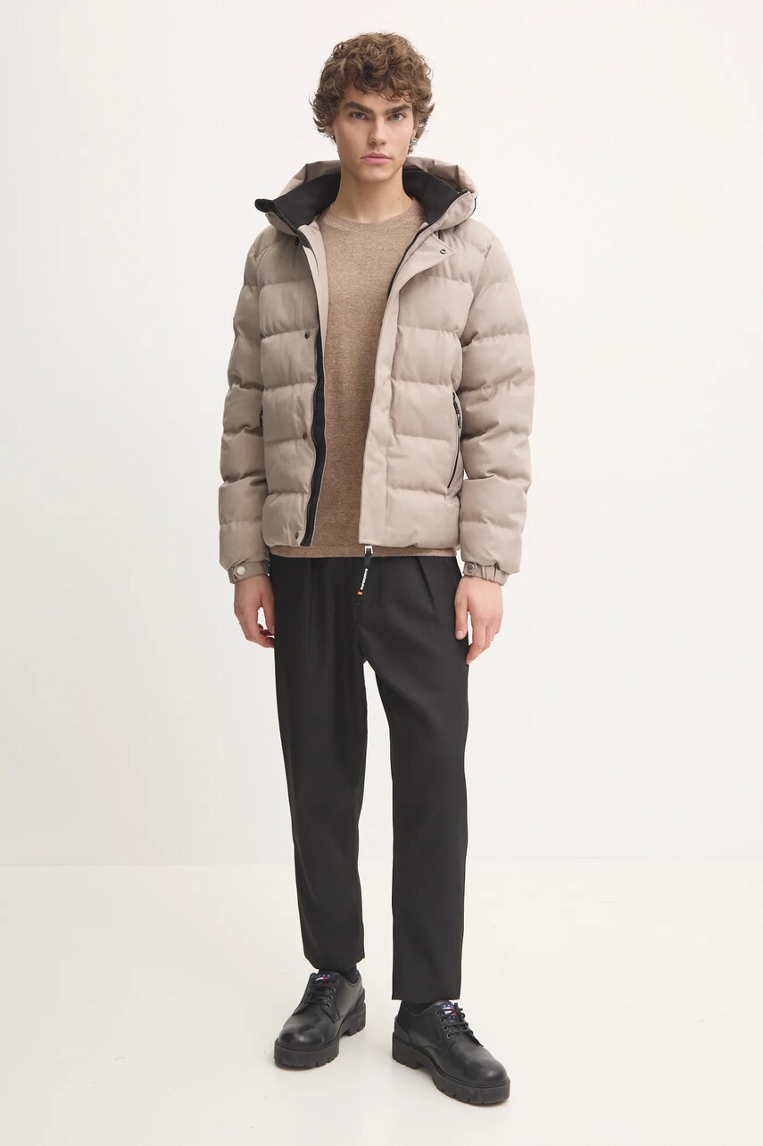 Бавовняна футболка Superdry чоловіча колір бежевий візерунок M1011245A-B7D