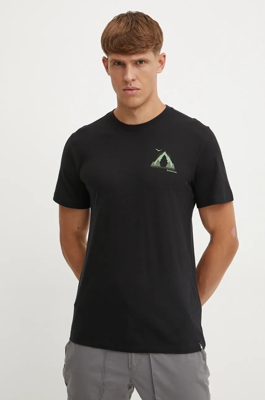 Спортивна футболка Smartwool Go Far. Feel Good. колір чорний з принтом SW002471