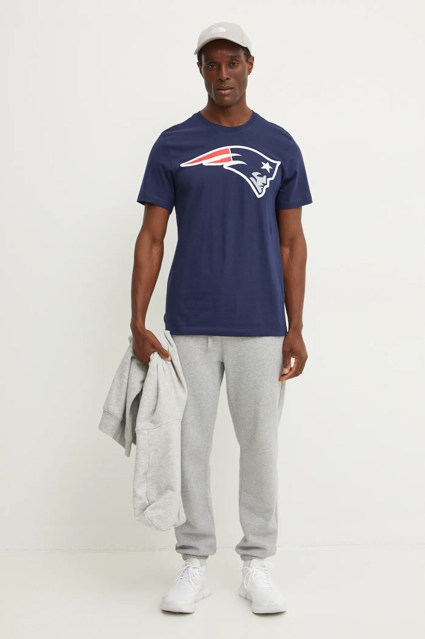 Бавовняна футболка Nike New England Patriots чоловіча колір синій з принтом N199-41S-8K-CLH