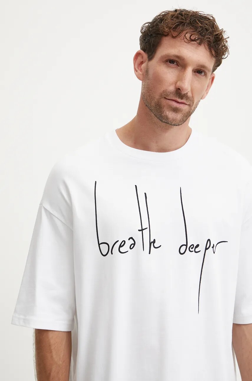 Бавовняна футболка A.P.C. t-shirt journey колір білий візерунок COHFM.M26440