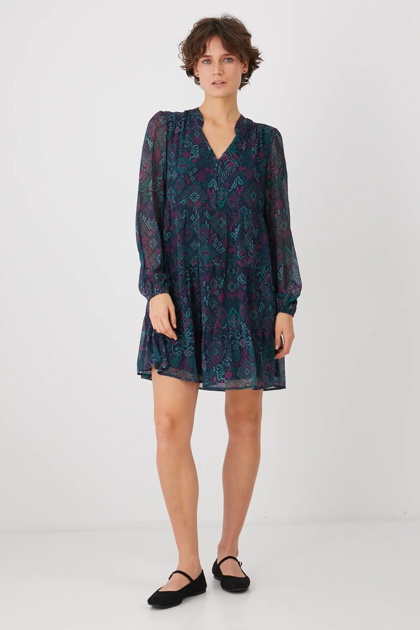 Сукня Medicine колір бірюзовий mini oversize