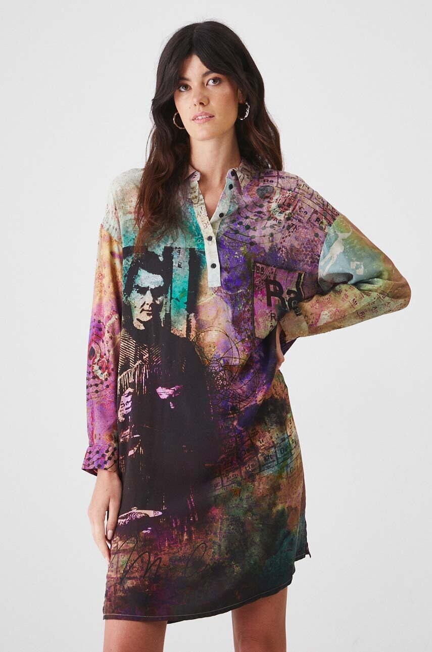 Сукня Medicine колір бірюзовий midi oversize