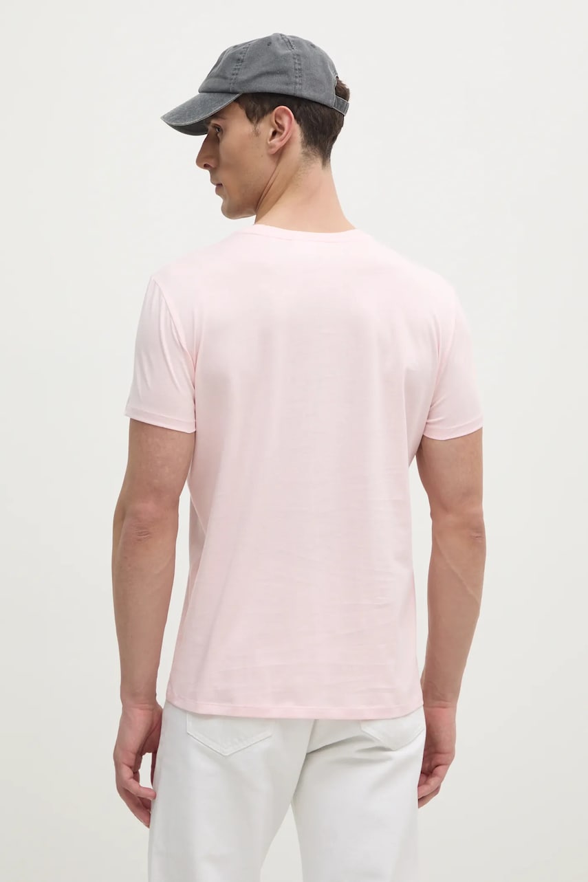 Бавовняна футболка Lacoste чоловіча колір білий однотонна TH6709