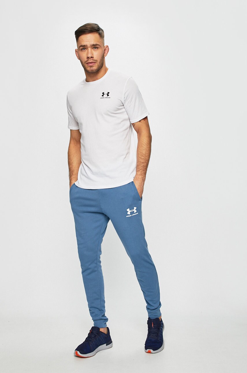 Футболка Under Armour SPORTSTYLE LEFT CHEST чоловічий колір білий однотонний 1326799