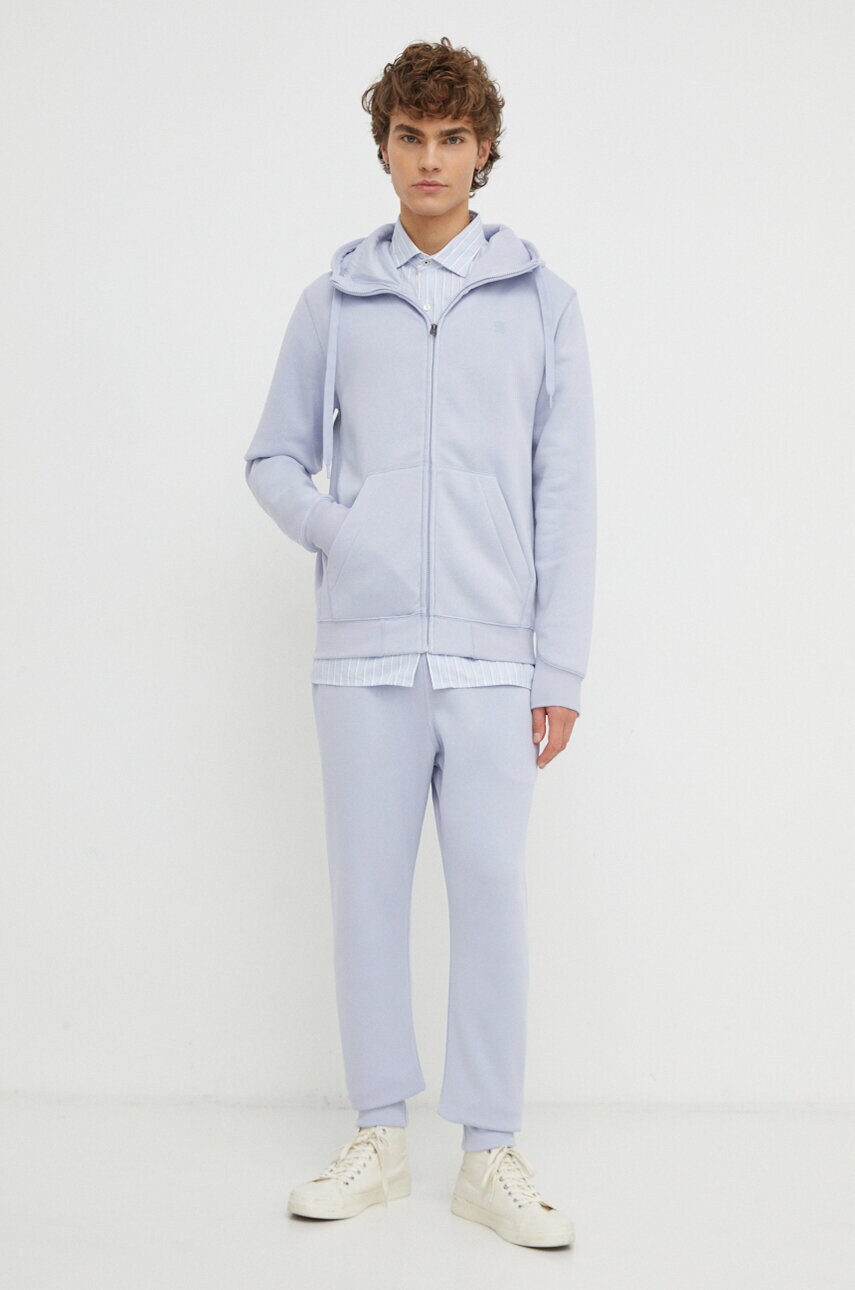 Кофта G-Star Raw чоловіча з капюшоном однотонна