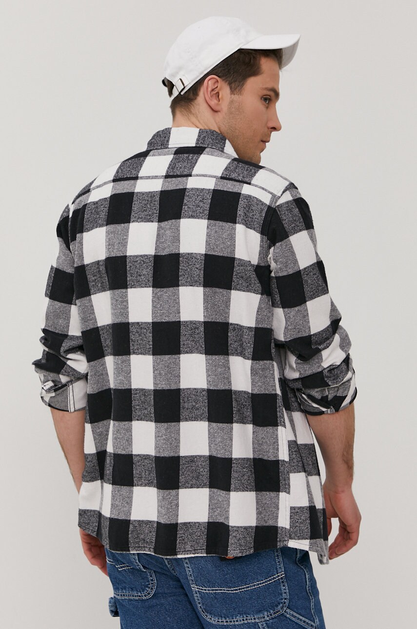 Сорочка Dickies чоловіча колір чорний regular класичний комір DK0A4XDZBLK-BLACK