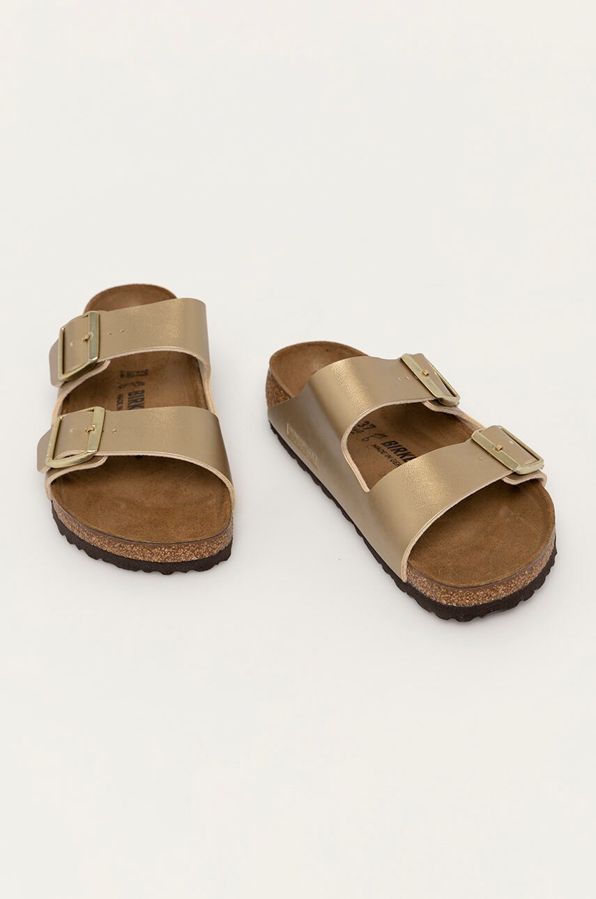 Шльопанці Birkenstock Arizona жіночі колір золотий 1016110