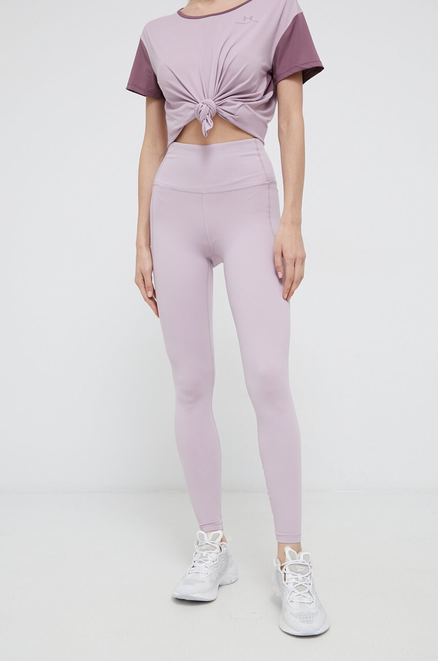 Легінси для тренувань Under Armour Meridian жіночі колір фіолетовий однотонні 1355916-001