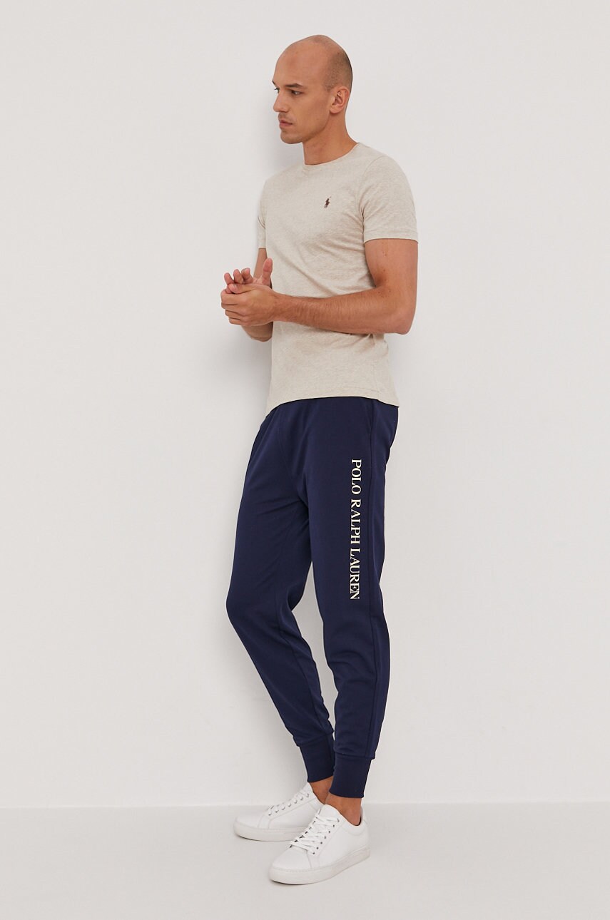 Футболка Polo Ralph Lauren чоловіча колір бежевий гладкий