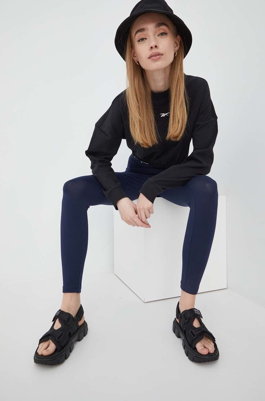 Кофта Reebok H51452 жіноча колір чорний однотонна