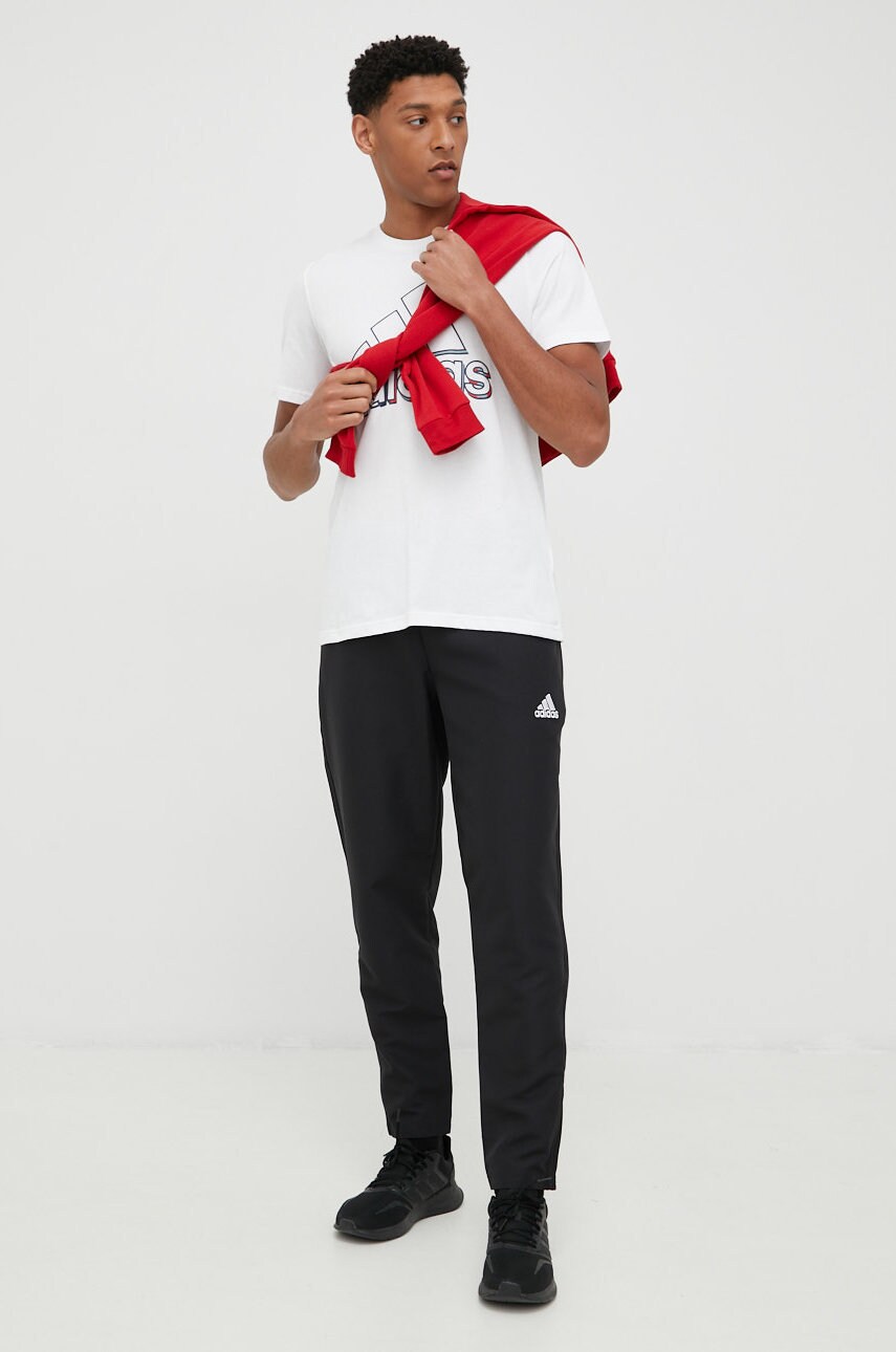 Кофта adidas Performance чоловіча колір червоний з аплікацією