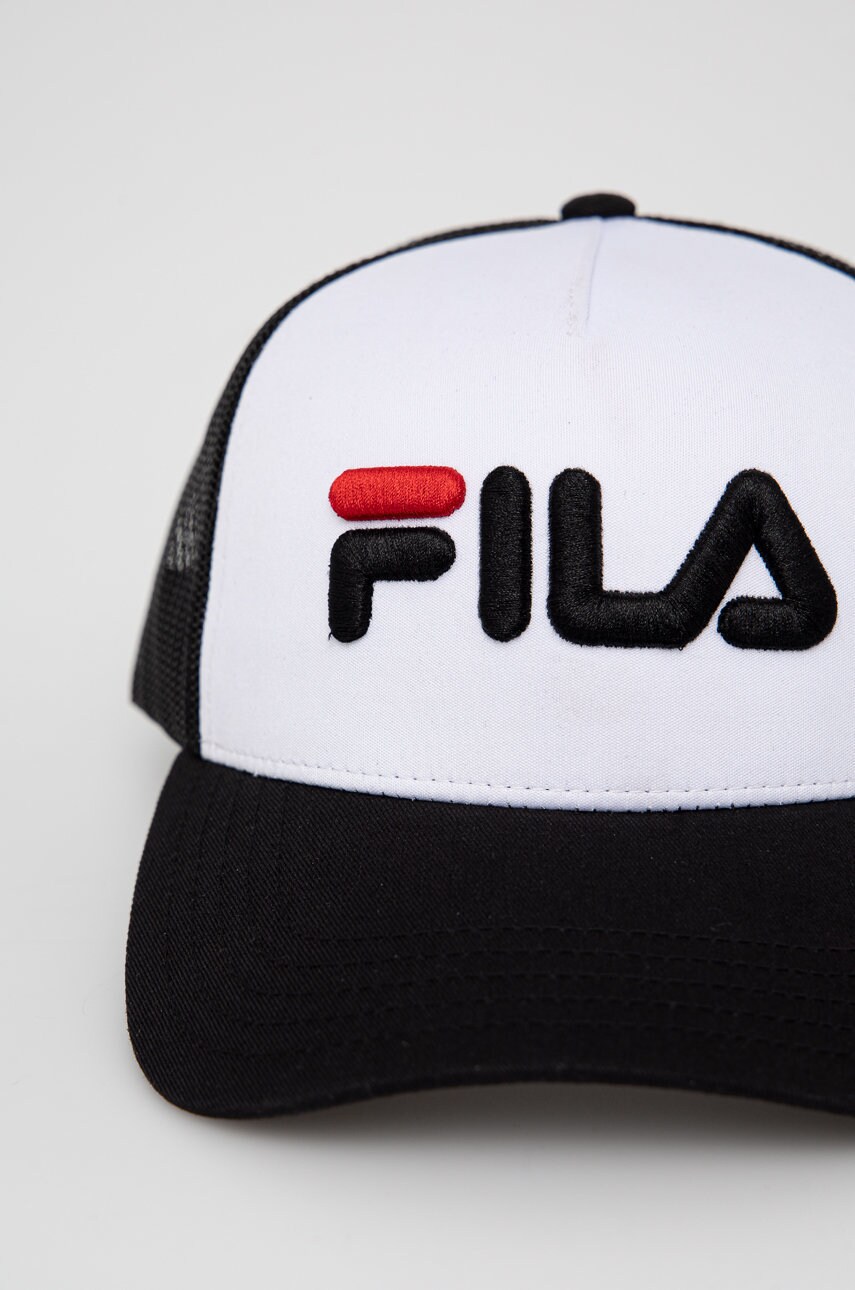 Кепка Fila колір білий з аплікацією