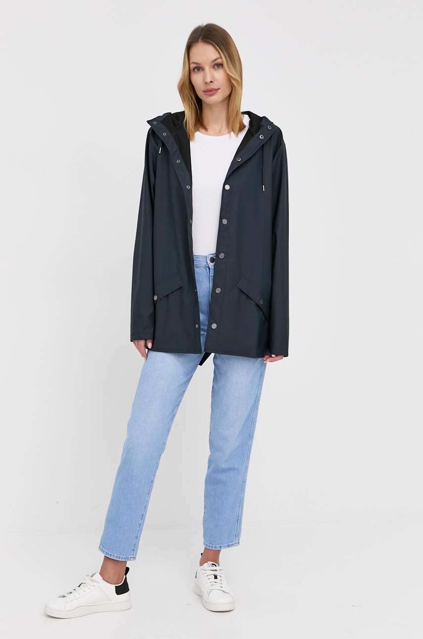 Куртка Rains 12010 Jacket колір синій перехідна 12010.47-Navy