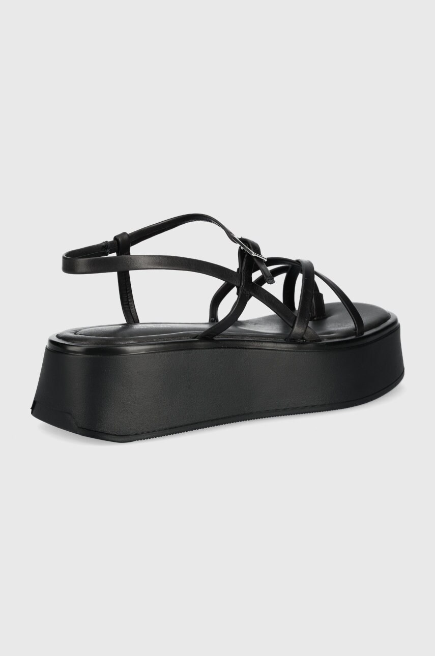 Шкіряні сандалі Vagabond Shoemakers Courtney жіночі колір чорний на платформі