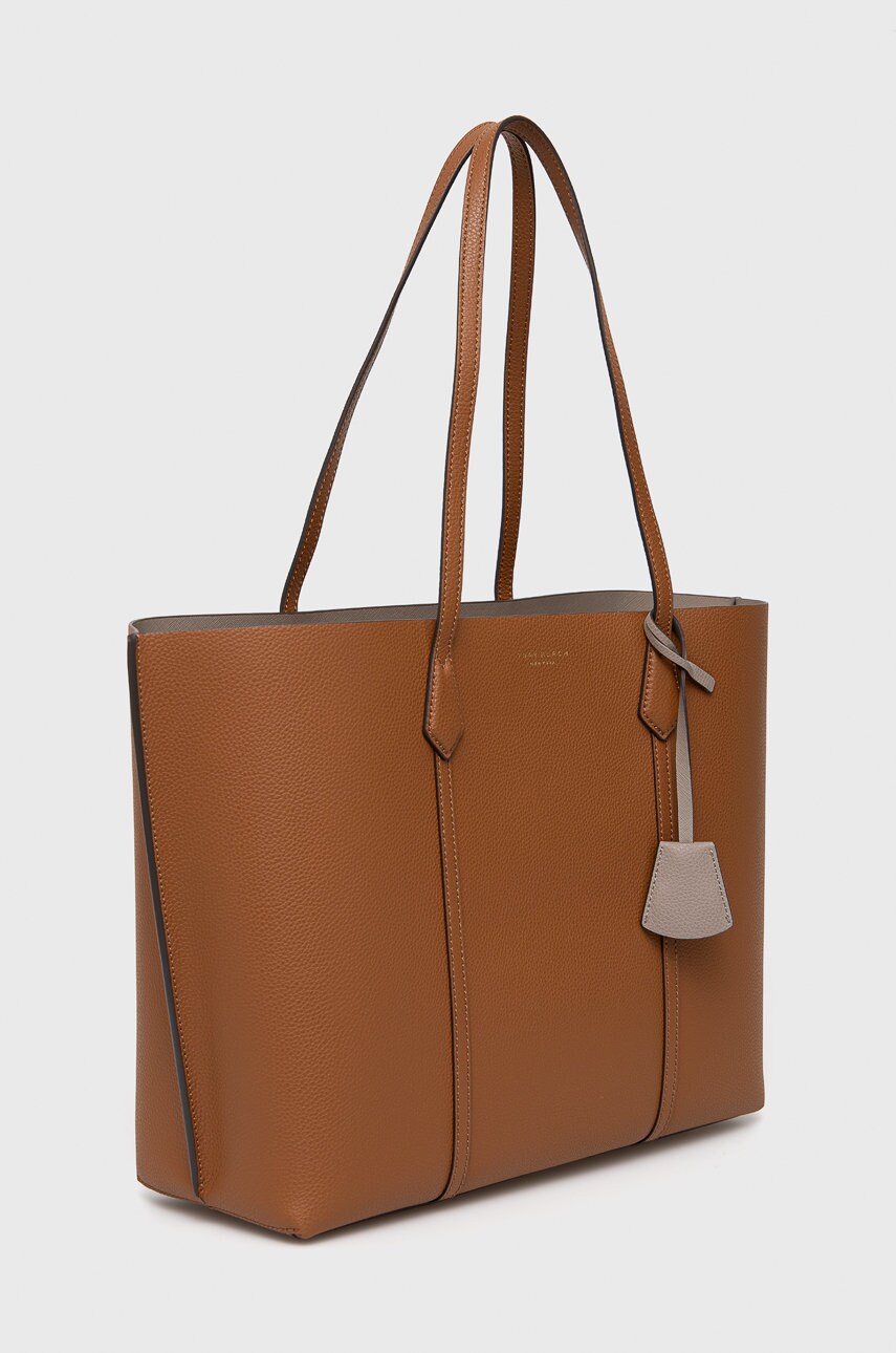 Шкіряна сумочка Tory Burch PERRY колір коричневий 81932.905