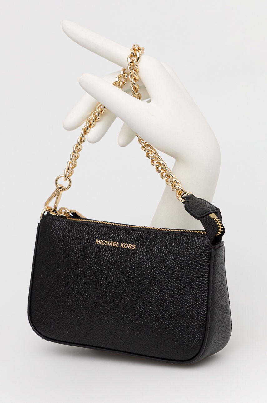 Шкіряна сумочка MICHAEL Michael Kors колір чорний