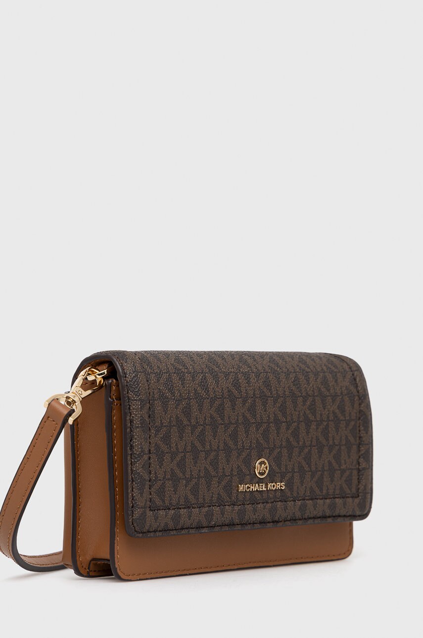 Шкіряна сумочка MICHAEL Michael Kors колір коричневий
