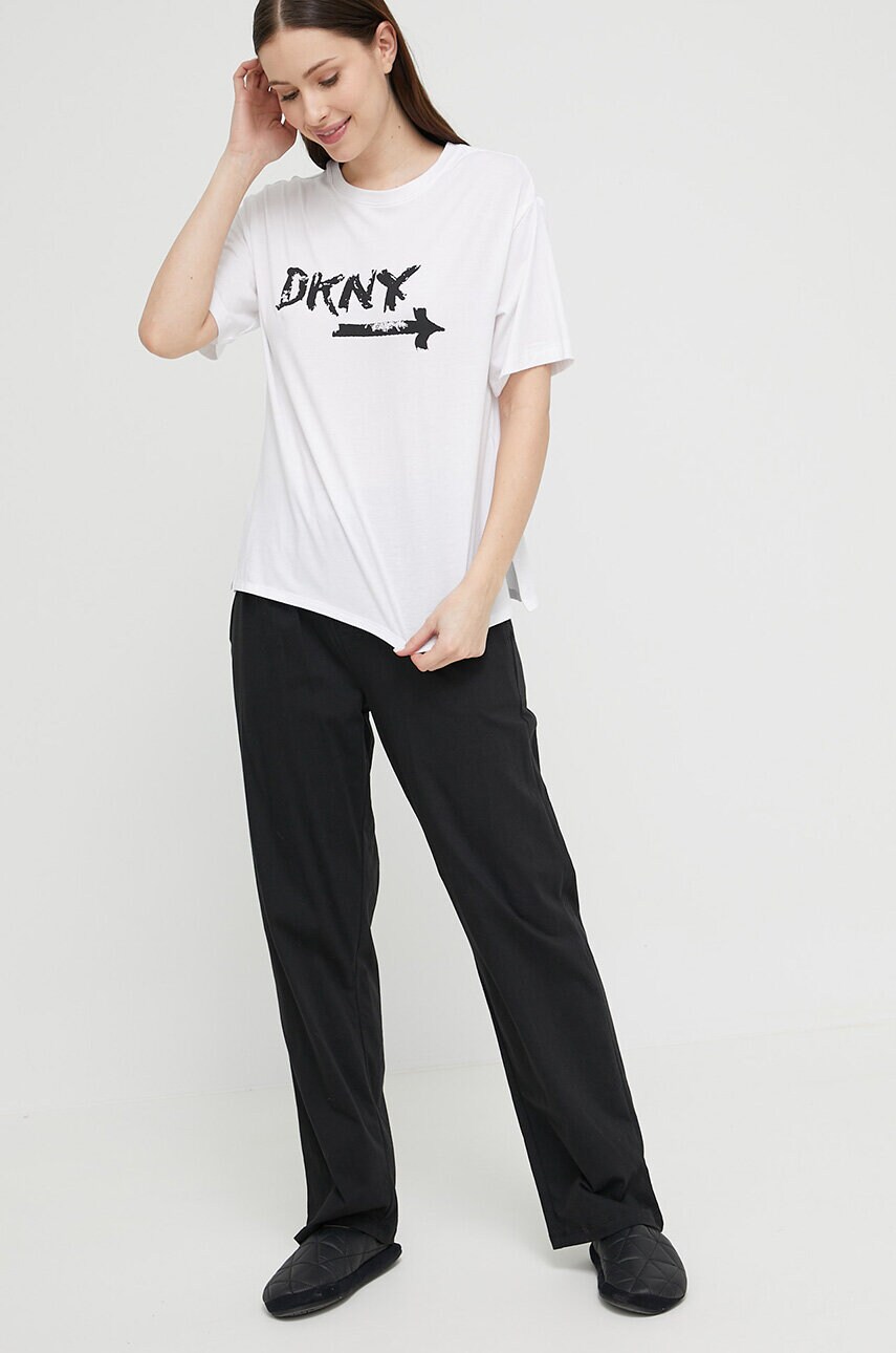 Піжамна футболка Dkny колір білий