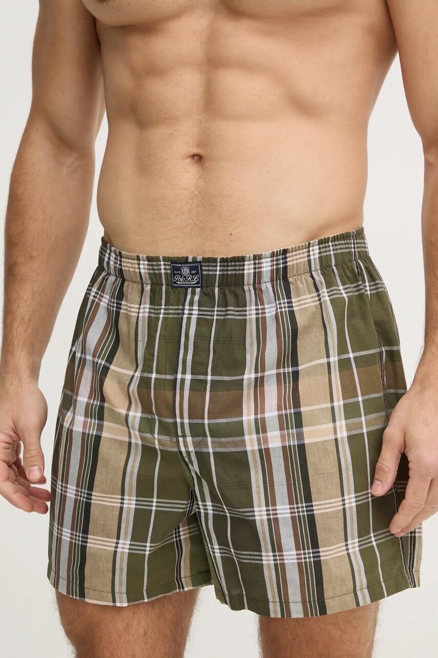 Бавовняні боксери Polo Ralph Lauren 3-pack колір зелений 714830273