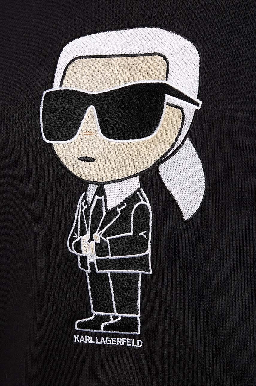 Кофта Karl Lagerfeld жіноча колір чорний з аплікацією
