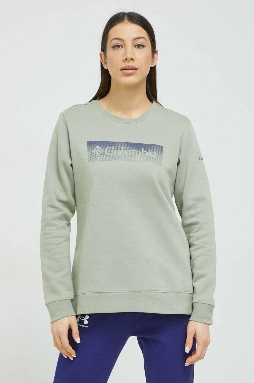 Кофта Columbia жіноча колір зелений з принтом