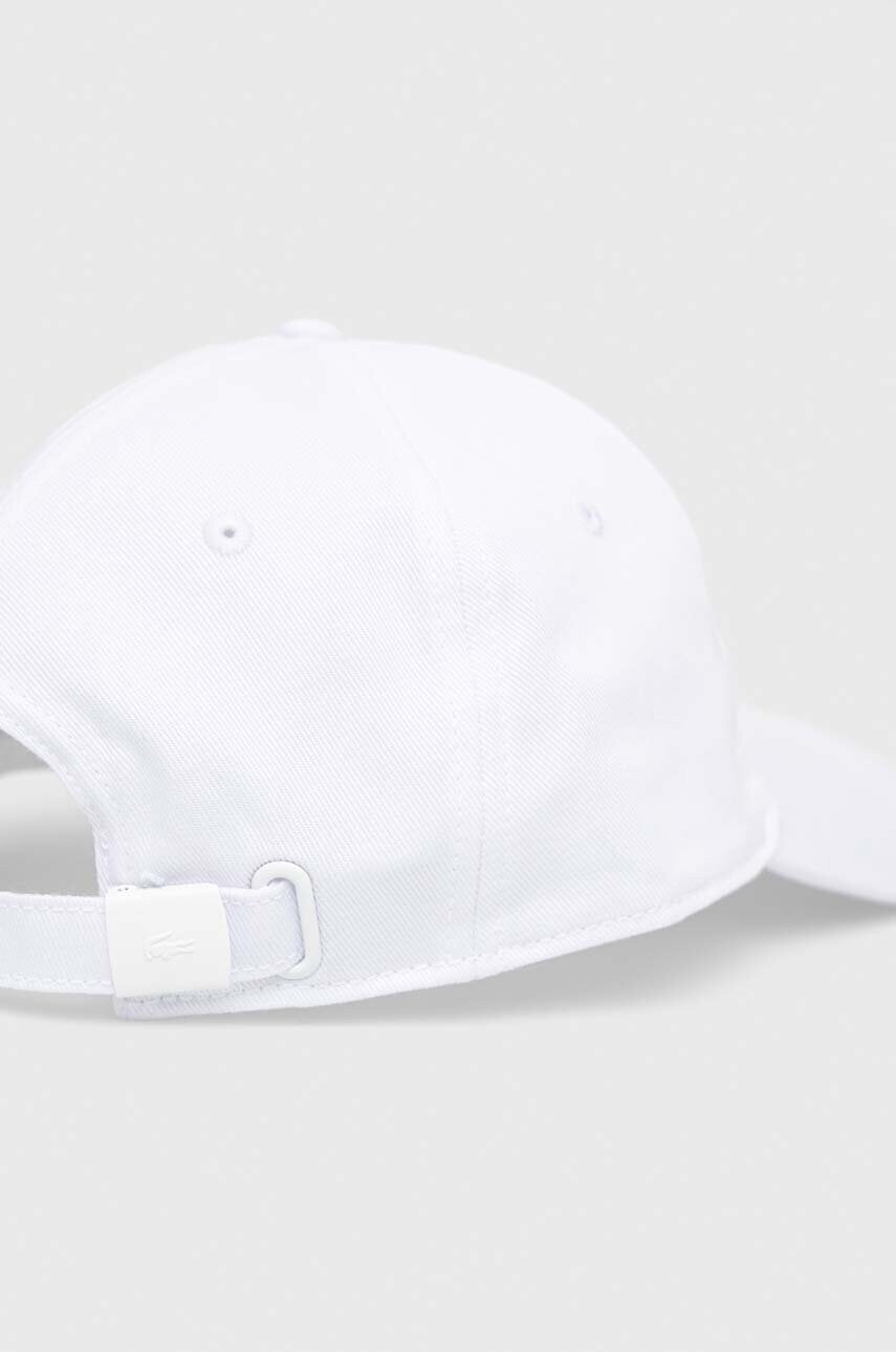 Бавовняна бейсболка Lacoste колір білий з аплікацією RK0491-031