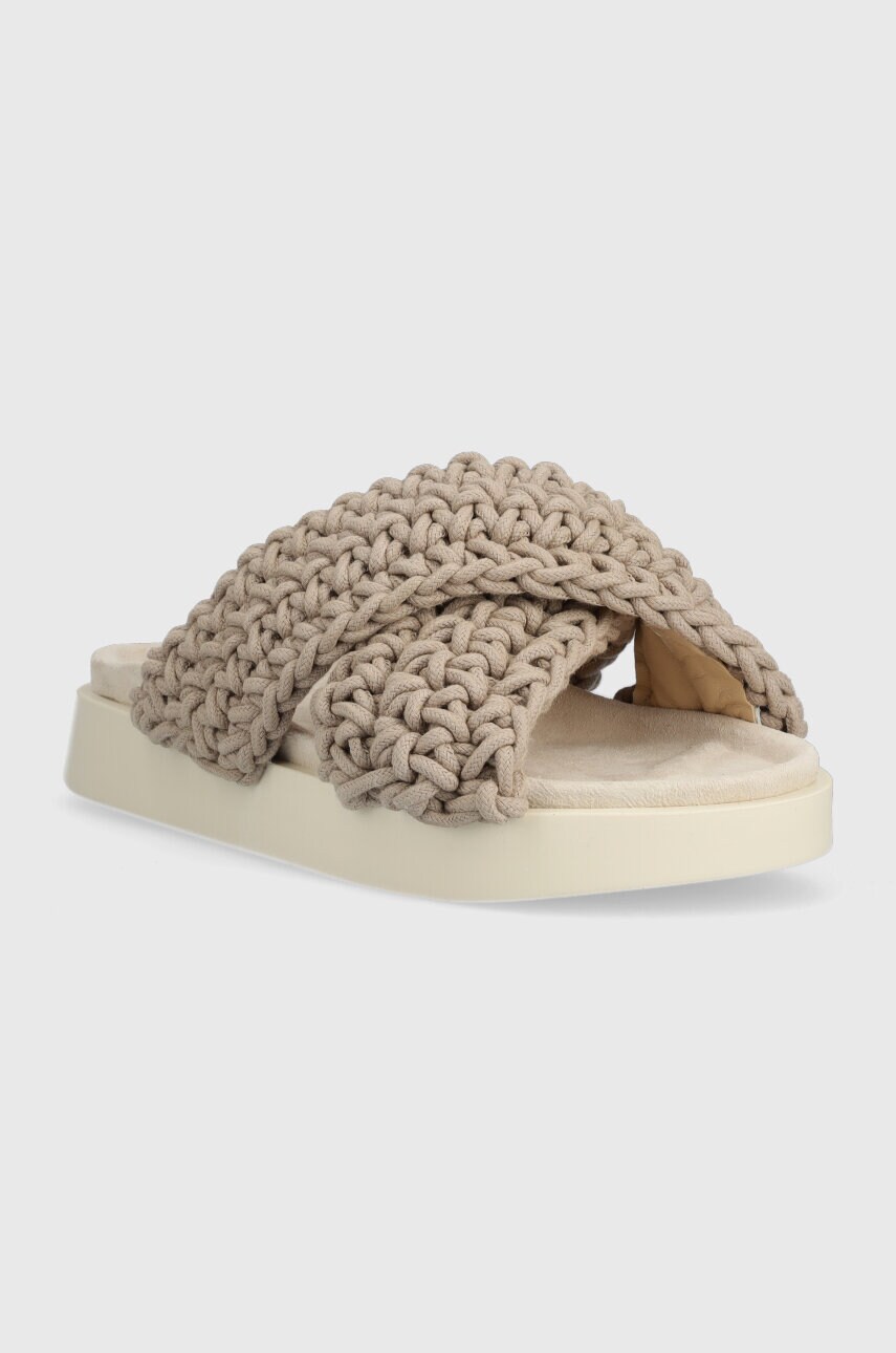 Шльопанці Inuikii Woven жіночі колір бежевий 70104-105