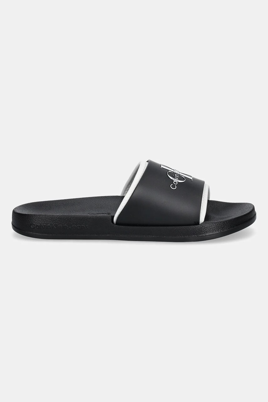 Шльопанці Calvin Klein Jeans SLIDE MONOGRAM TPU чоловічі колір чорний