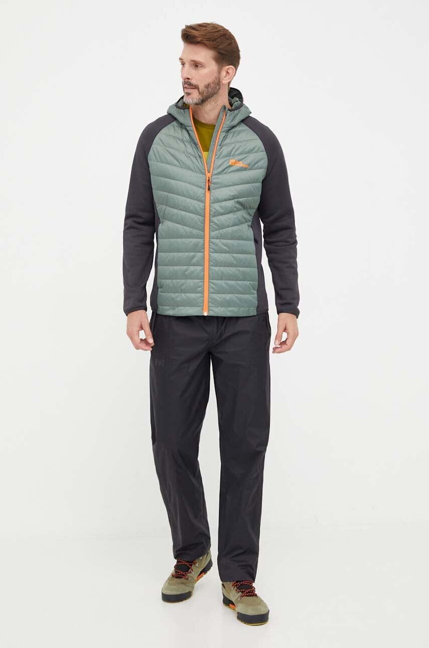 Спортивна куртка Jack Wolfskin Routeburn Pro Hybrid колір зелений