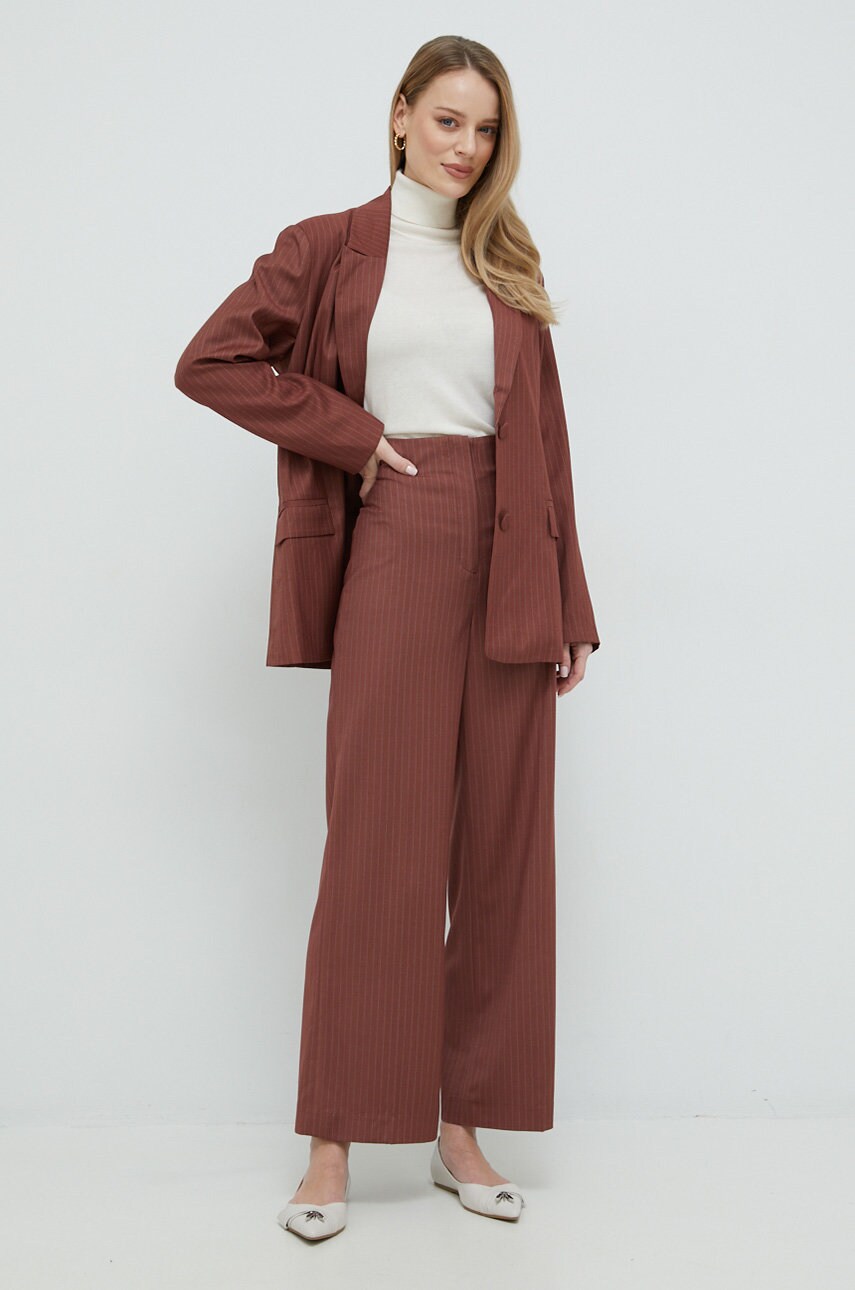 Піджак Bardot колір коричневий oversize візерунок