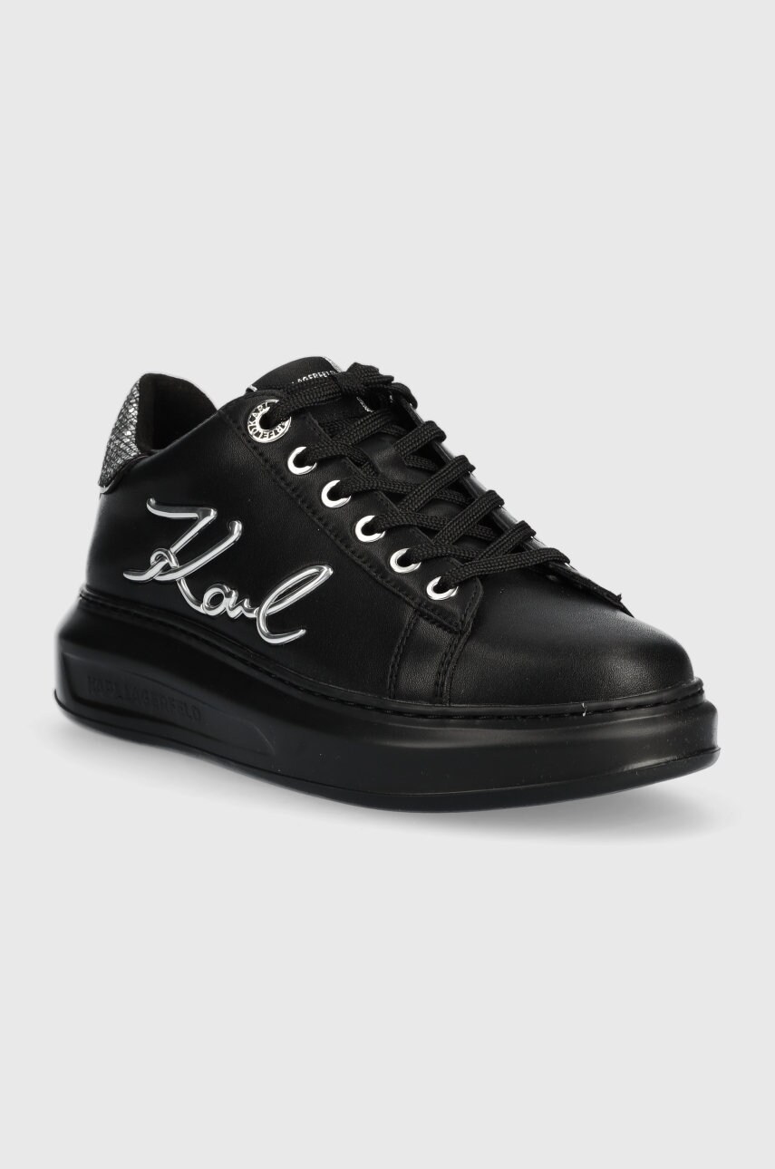Шкіряні кросівки Karl Lagerfeld KL62510A KAPRI колір чорний