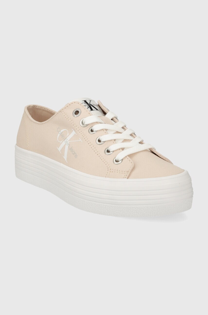 Кеди Calvin Klein Jeans VULC FLATFORM ESSENTIAL MONO жіночі колір рожевий YW0YW01030
