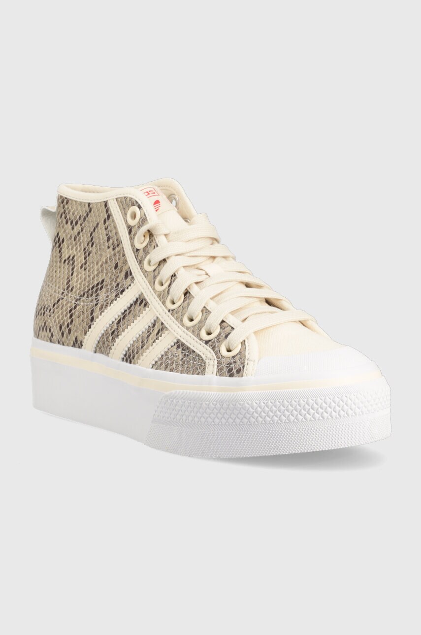 Кеди adidas Originals Nizza жіночі колір бежевий HQ1981-WONWHI/WON