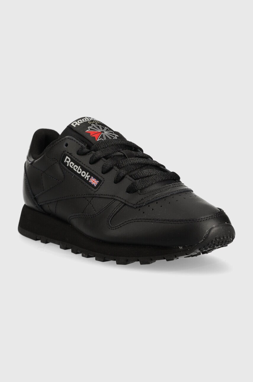 Шкіряні кросівки Reebok CLASSIC LEATHER колір чорний GY0960-CBLAC/PUGR