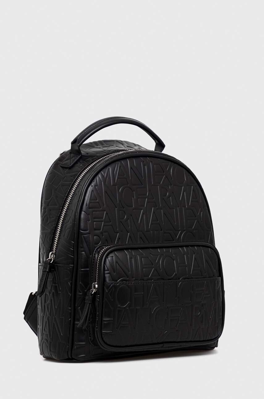 Рюкзак Armani Exchange жіночий колір чорний малий однотонний