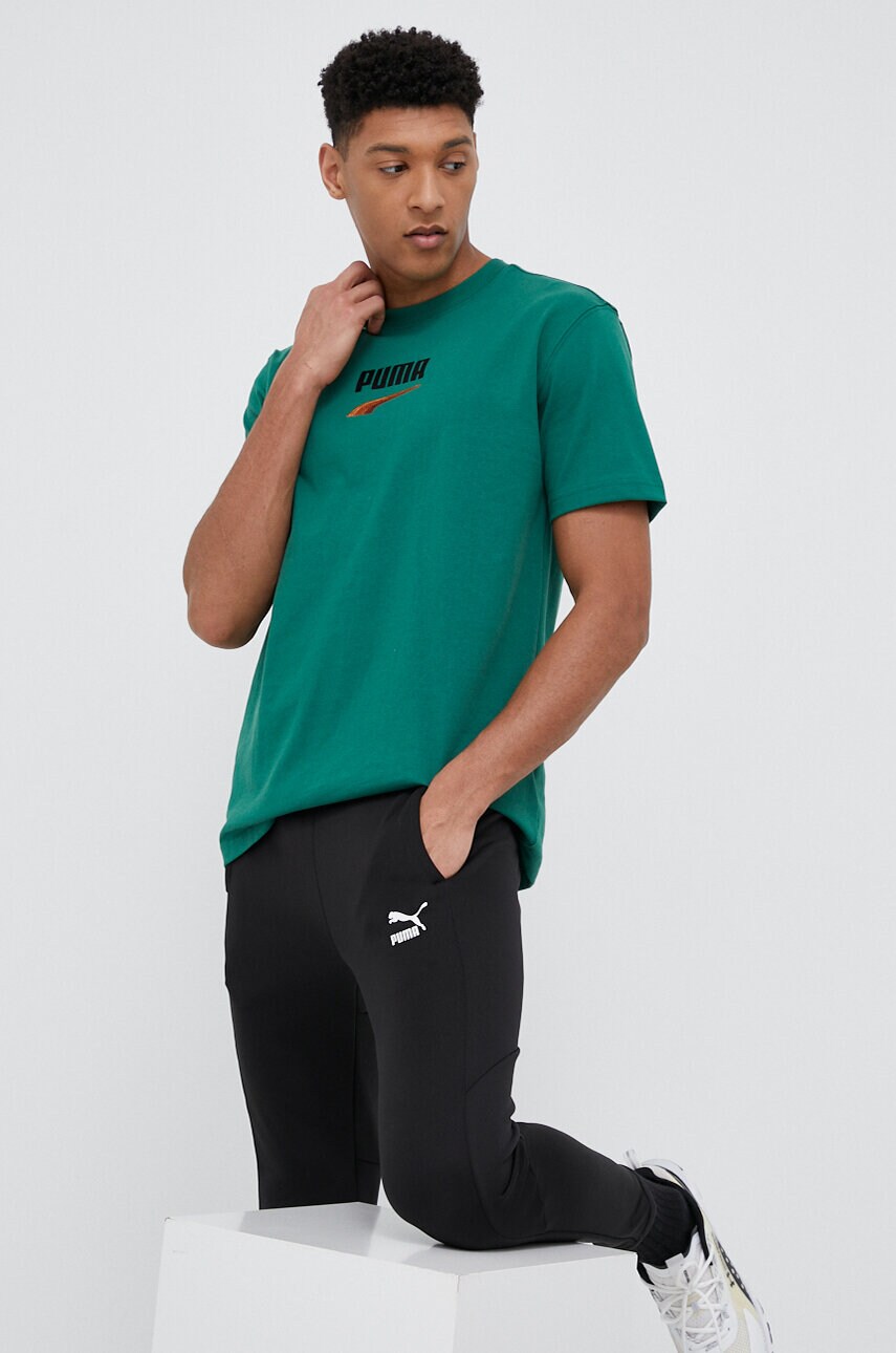 Спортивні штани Puma колір чорний однотонні