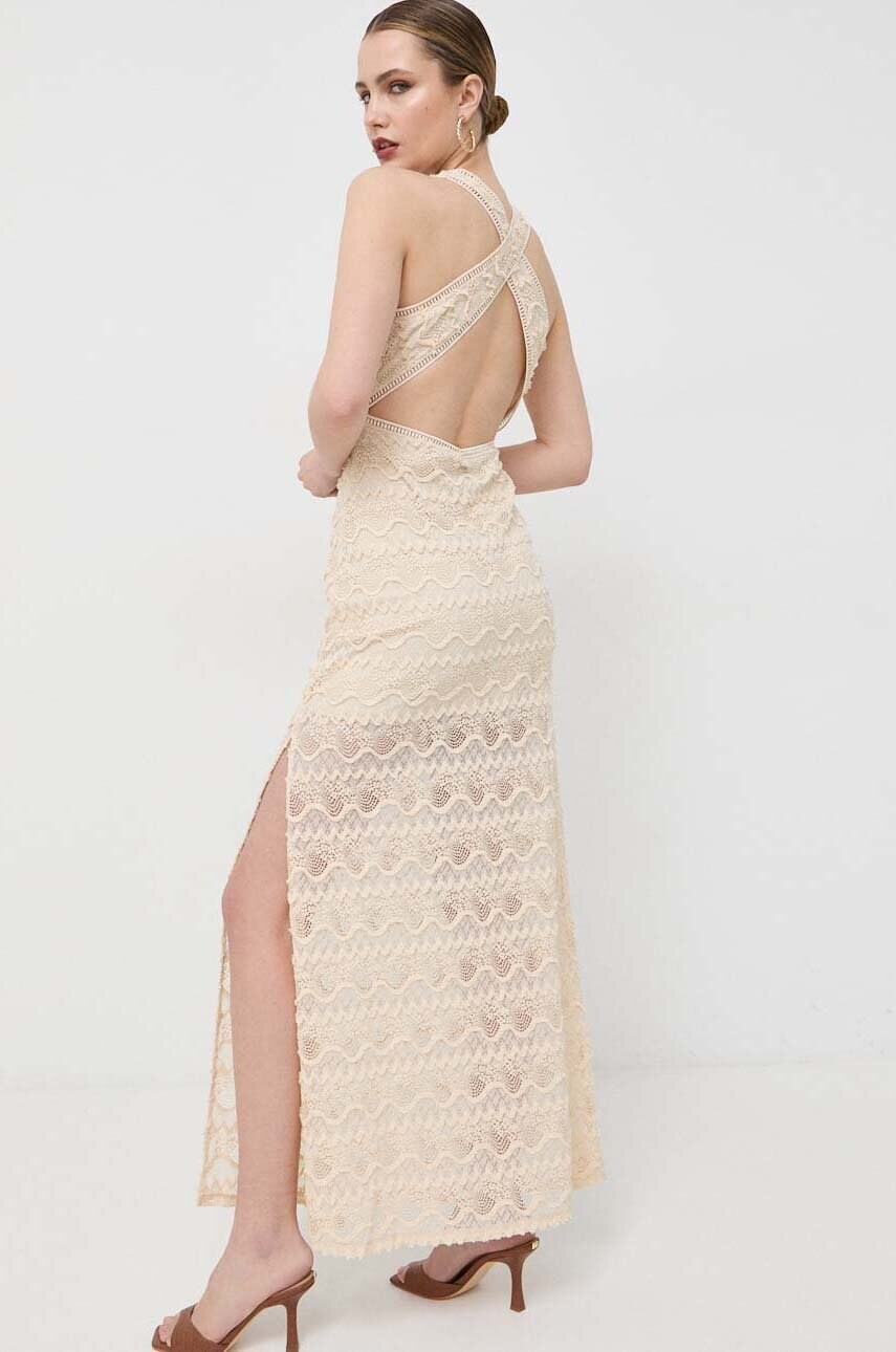 Сукня Guess колір бежевий maxi пряма