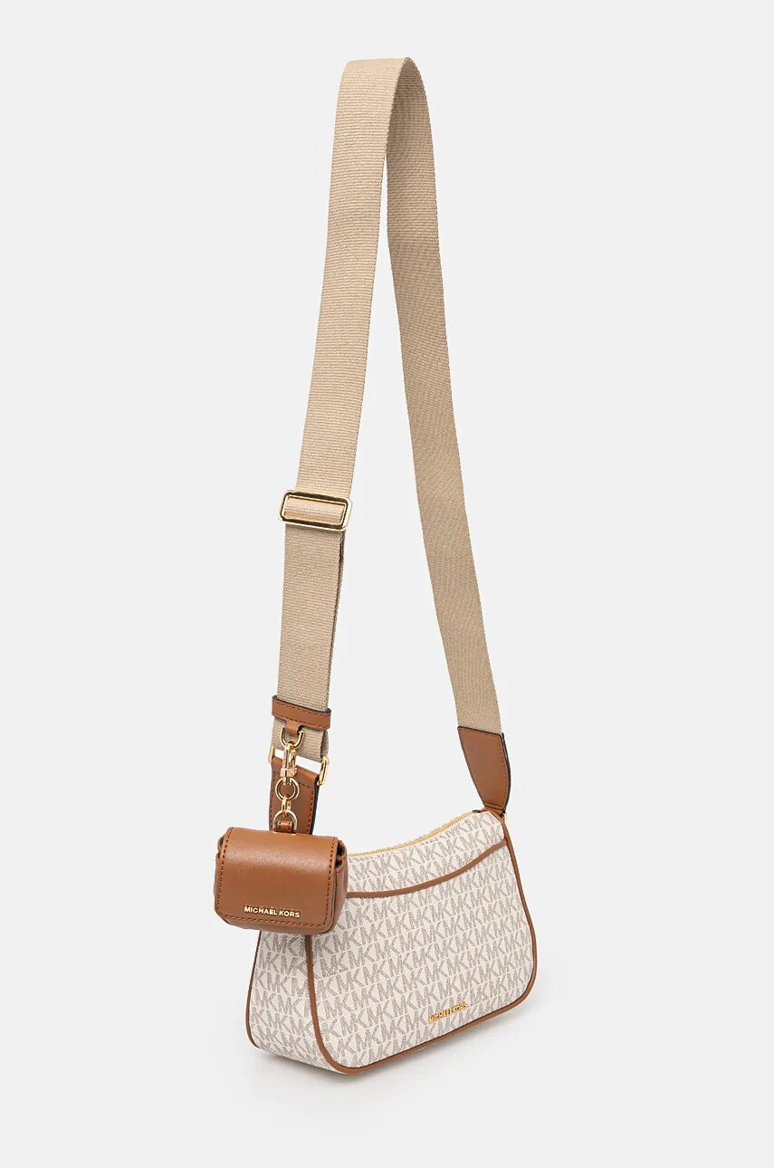 Шкіряна сумочка MICHAEL Michael Kors колір бежевий