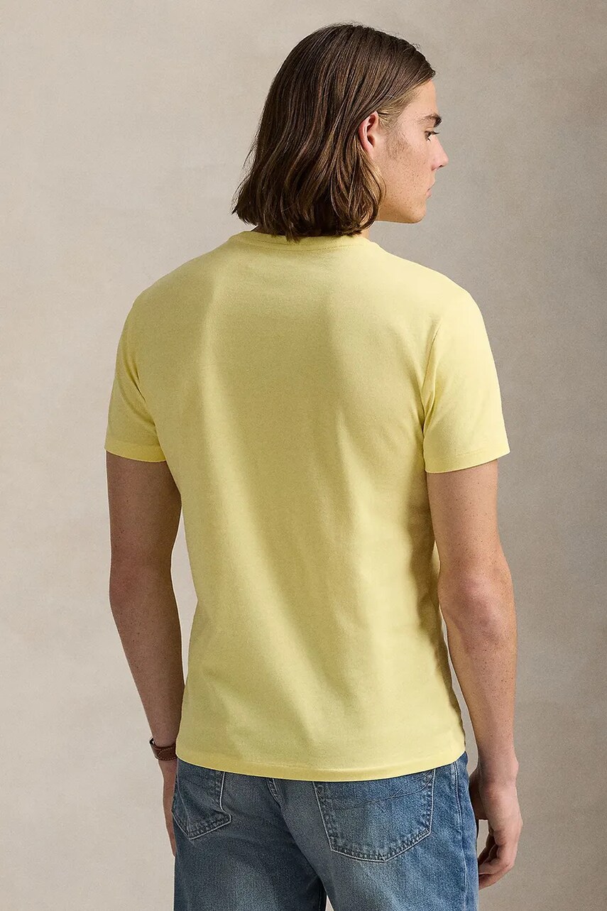 Бавовняна футболка Polo Ralph Lauren чоловіча колір червоний однотонна 710671438