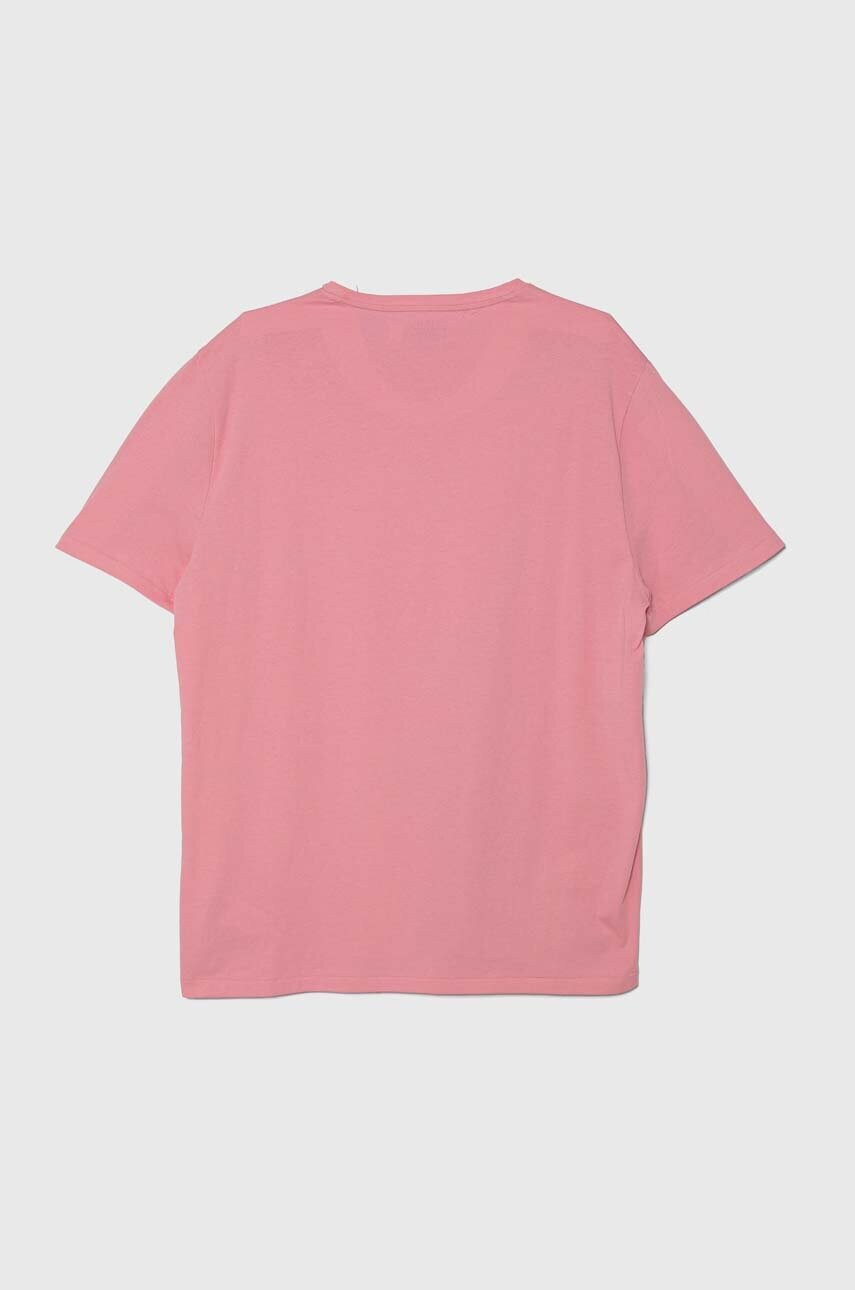 Бавовняна футболка Polo Ralph Lauren чоловіча колір рожевий однотонна 710671438