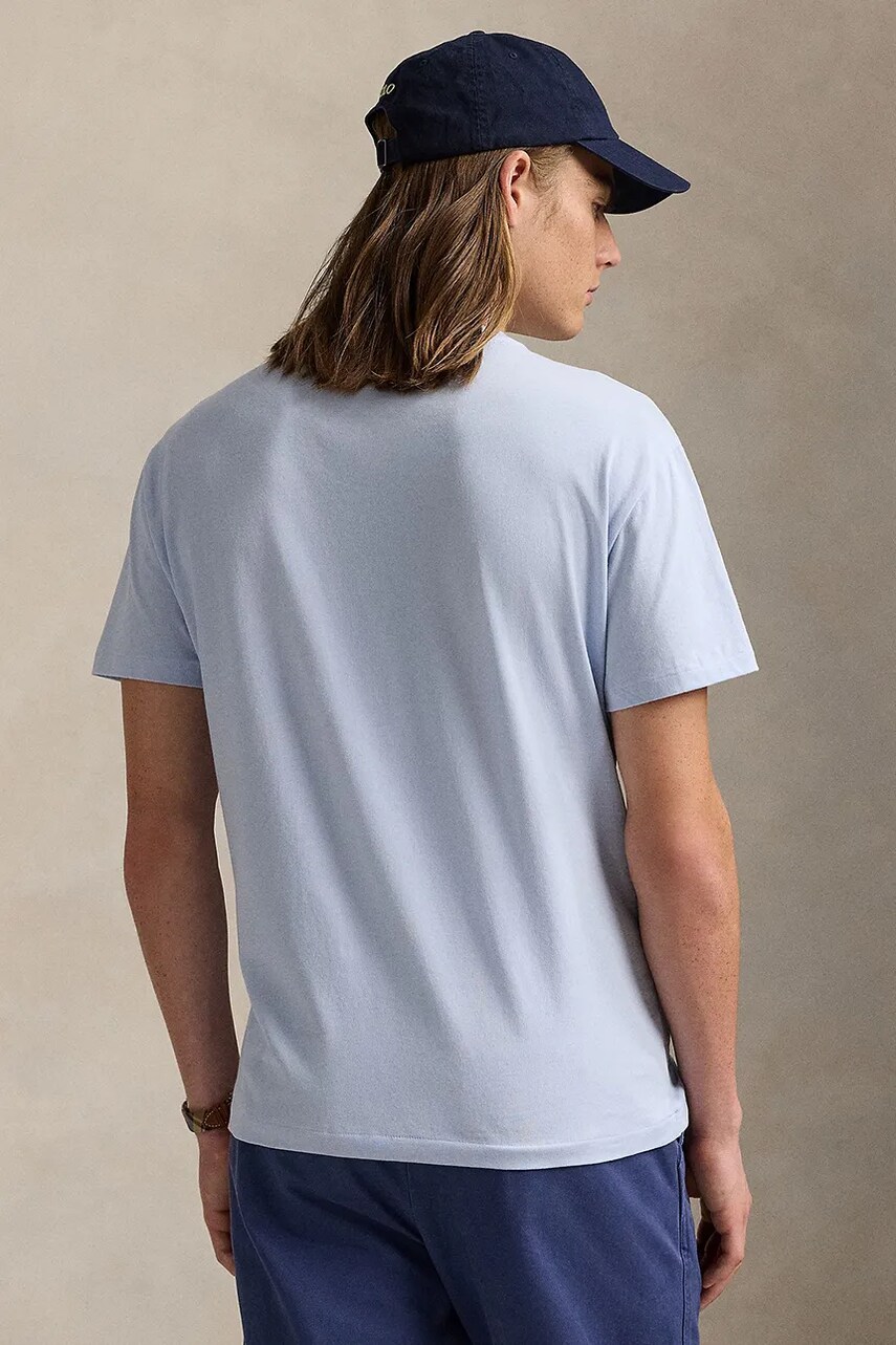 Бавовняна футболка Polo Ralph Lauren чоловіча колір червоний однотонна 710671438