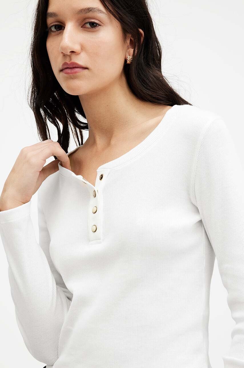 Блузка AllSaints BENNY LS TEE жіноча колір білий однотонна WM540Z